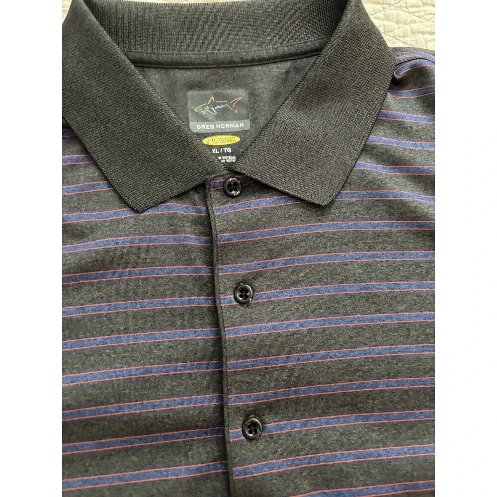 Pair of Greg Norman PLAY DRY Men's XL Short Sleeve Golf Polo Shirt Lot